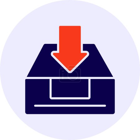 Téléchargez les illustrations : Inbox Vector Icon Design - en licence libre de droit