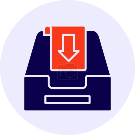 Téléchargez les illustrations : Inbox Vector Icon Design - en licence libre de droit