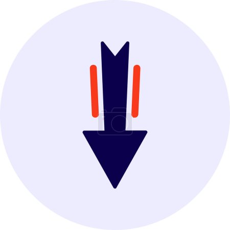 Ilustración de Down Vector Icon Design - Imagen libre de derechos