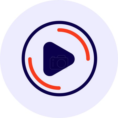 Illustration for Play Button Vector Icon Design - Royalty Free Image