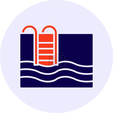 Téléchargez les illustrations : Swimming Pool Vector Icon Design - en licence libre de droit