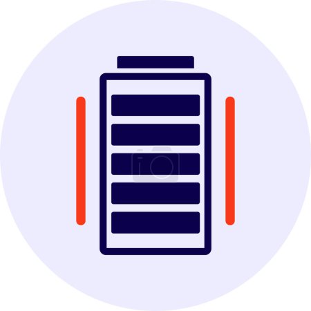 Illustration for Full Battery Vector Icon Design - Royalty Free Image