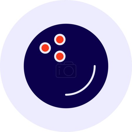 Téléchargez les illustrations : Conception d'icône vectorielle de boule de bowling - en licence libre de droit