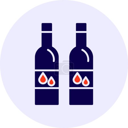Téléchargez les illustrations : Wine Bottle Vector Icon Design - en licence libre de droit