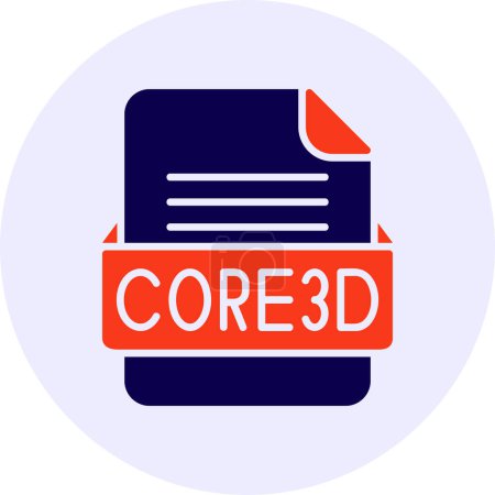 Ilustración de CORE3D Formato de archivo Flat Icon - Imagen libre de derechos