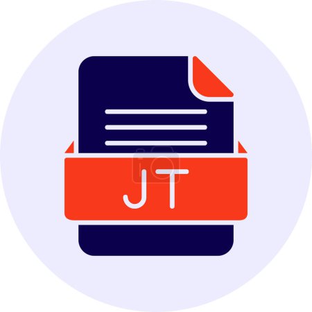 Ilustración de JT Formato de archivo Flat Icon - Imagen libre de derechos