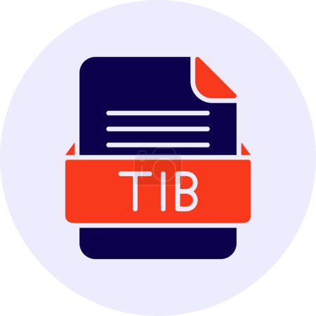 Illustration for TIB File Format Flat Icon - Royalty Free Image