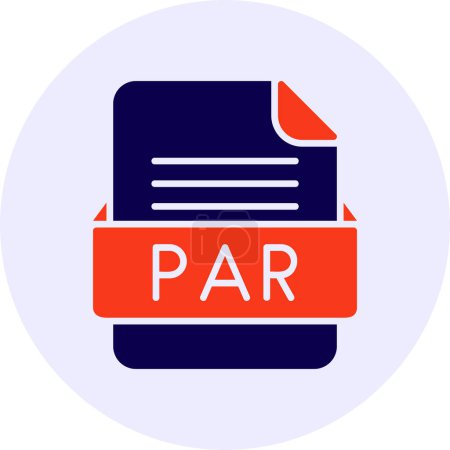 Ilustración de PAR Formato de archivo Flat Icon - Imagen libre de derechos
