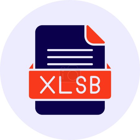 Ilustración de XLSB Formato de archivo Flat Icon - Imagen libre de derechos