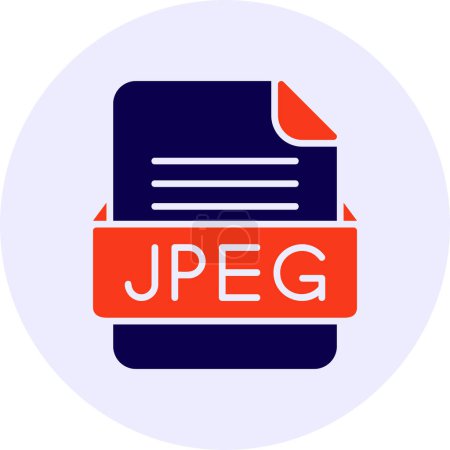 Illustration for JPEG File Format Flat Icon - Royalty Free Image