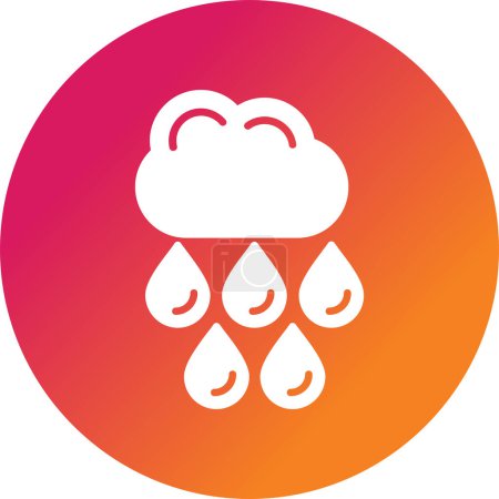 Illustration for Rain Vector Icon Design - Royalty Free Image