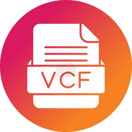 Téléchargez les illustrations : Format de fichier VCF Icône vectorielle - en licence libre de droit
