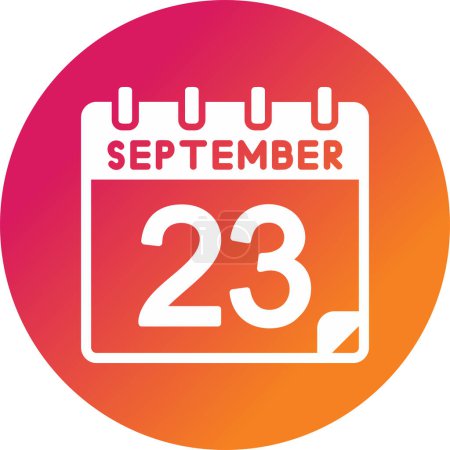 Ilustración de 23 Septiembre icono de diseño, ilustración vectorial - Imagen libre de derechos
