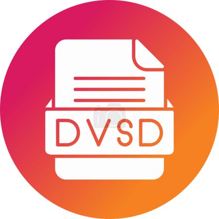 Téléchargez les illustrations : Illustration vectorielle du format de fichier icône DVSD - en licence libre de droit