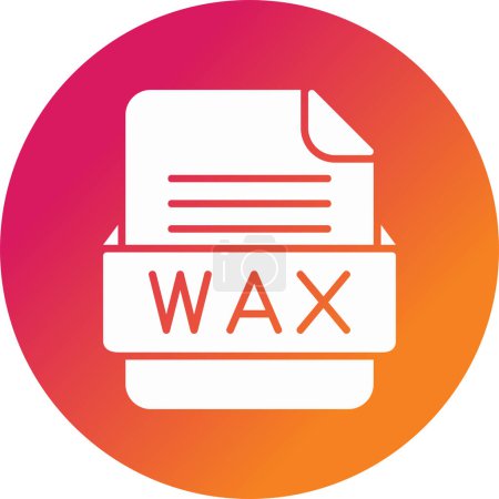 Illustration for Vector illustration of file format WAX icon - Royalty Free Image