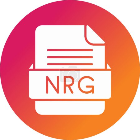 Illustration for Vector illustration of file format NRG icon - Royalty Free Image