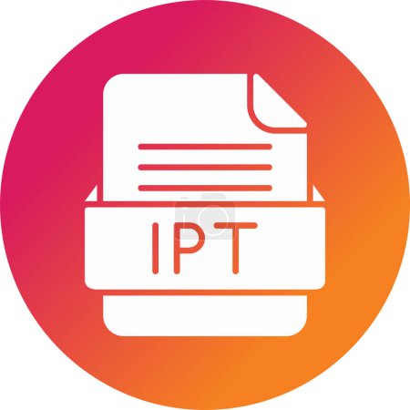 Téléchargez les illustrations : Illustration vectorielle du format de fichier icône IPT - en licence libre de droit
