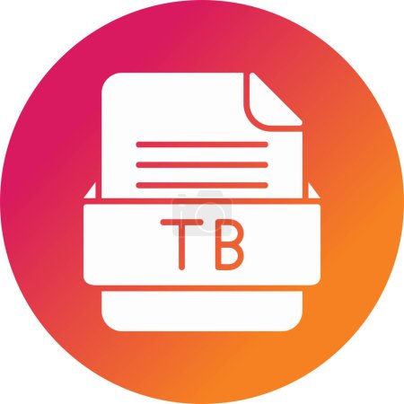 Illustration for Vector illustration of file format TB icon - Royalty Free Image