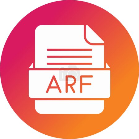 Illustration for Vector illustration of file format ARF icon - Royalty Free Image