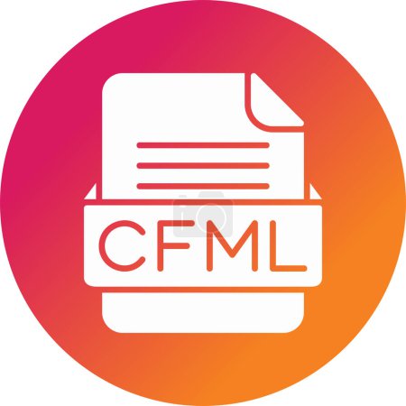 Ilustración de Vector illustration of file format CFML icon - Imagen libre de derechos