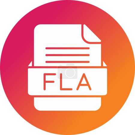 Téléchargez les illustrations : Illustration vectorielle du format de fichier icône FLA - en licence libre de droit