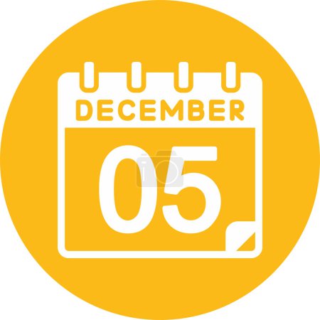 Illustration for Calendar with the date of  December 05 - Royalty Free Image