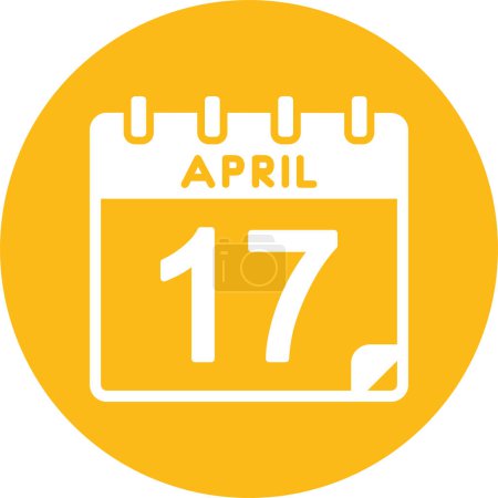 Illustration for Calendar with the date of  April 17 - Royalty Free Image