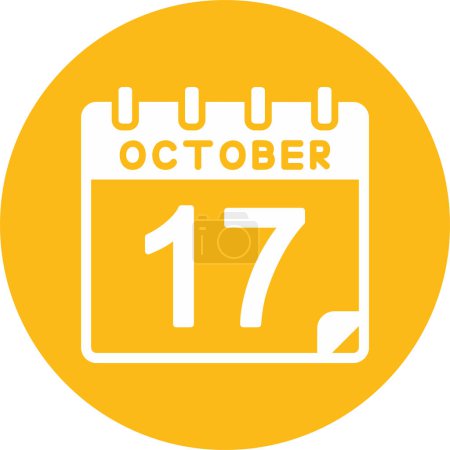 Illustration for Calendar with the date of October 17 - Royalty Free Image
