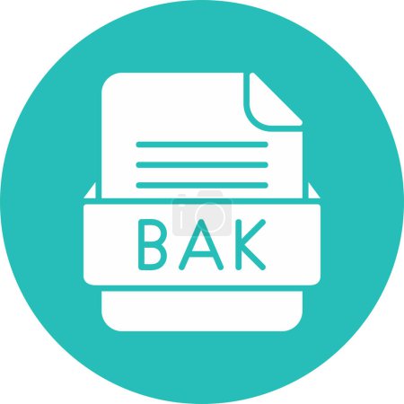 Ilustración de BAK Formato de archivo Vector Icon - Imagen libre de derechos