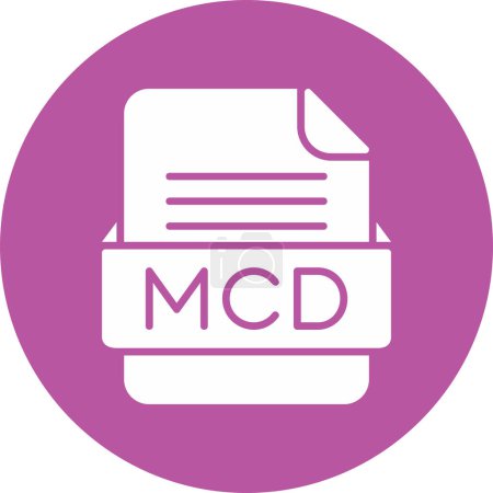 Ilustración de MCD Formato de archivo Vector Icon - Imagen libre de derechos