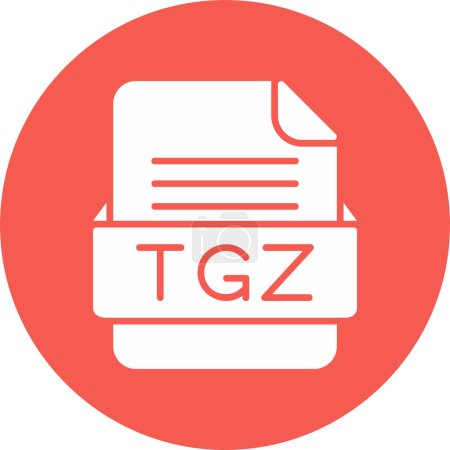 Ilustración de TGZ Formato de archivo Vector Icon - Imagen libre de derechos