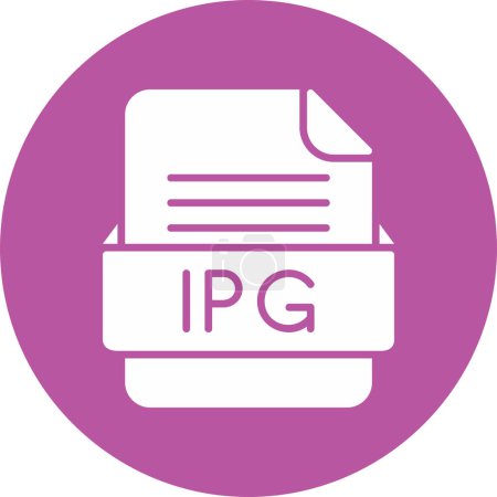 Illustration for IPG File Format Vector Icon - Royalty Free Image
