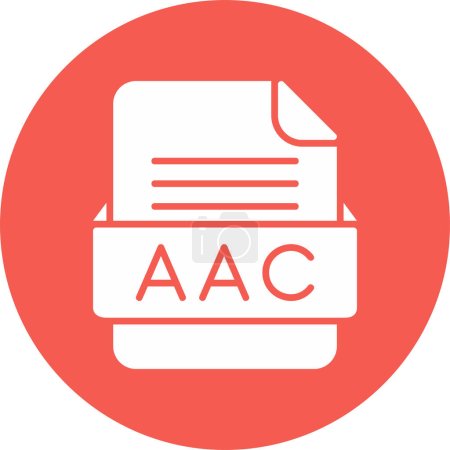 Illustration for AAC File Format Vector Icon - Royalty Free Image