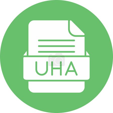 Ilustración de UHA Formato de archivo Vector Icon - Imagen libre de derechos