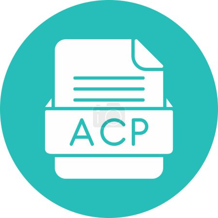 Illustration for ACP File Format Vector Icon - Royalty Free Image