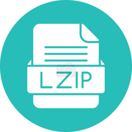 Ilustración de LZIP Formato de archivo Vector Icon - Imagen libre de derechos