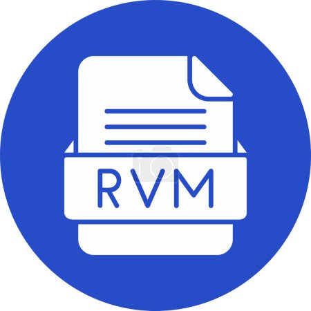 Téléchargez les illustrations : Format de fichier RVM Icône vectorielle - en licence libre de droit
