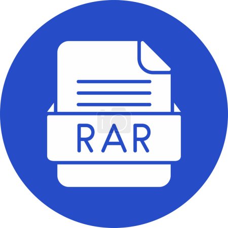 Téléchargez les illustrations : Format de fichier RAR Icône vectorielle - en licence libre de droit