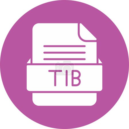 Illustration for TIB File Format Vector Icon - Royalty Free Image