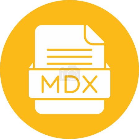 Téléchargez les illustrations : Format de fichier MDX Icône vectorielle - en licence libre de droit
