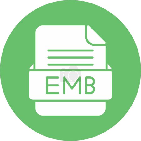Illustration for EMB File Format Vector Icon - Royalty Free Image