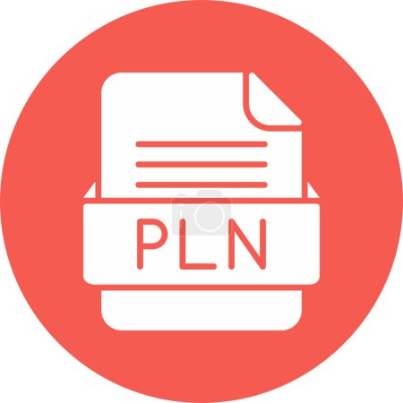 Ilustración de PLN Formato de archivo Vector Icon - Imagen libre de derechos