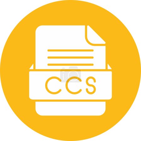 Illustration for File format CCS icon, vector illustration - Royalty Free Image