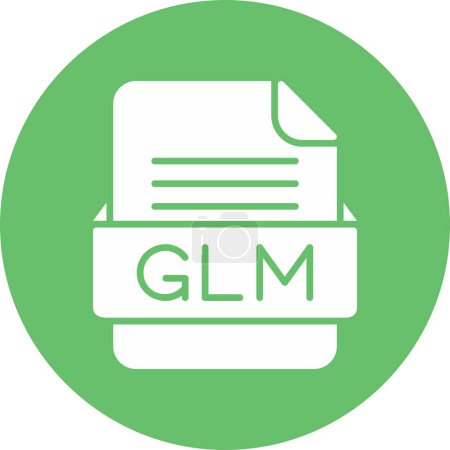 Téléchargez les illustrations : Format de fichier icône GLM, illustration vectorielle - en licence libre de droit