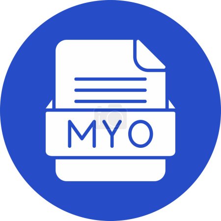 Illustration for File format MYO icon, vector illustration - Royalty Free Image