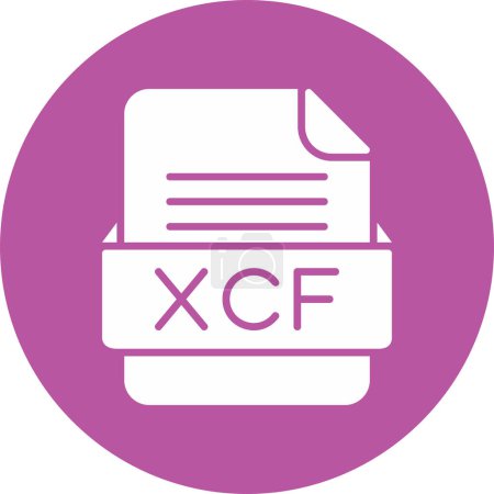Illustration for File format XCF icon, vector illustration - Royalty Free Image