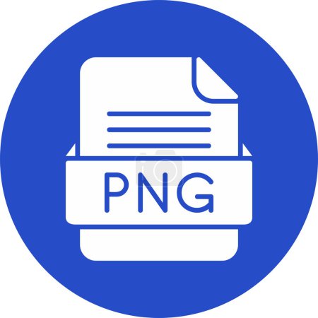 Illustration for File format PNG icon, vector illustration - Royalty Free Image