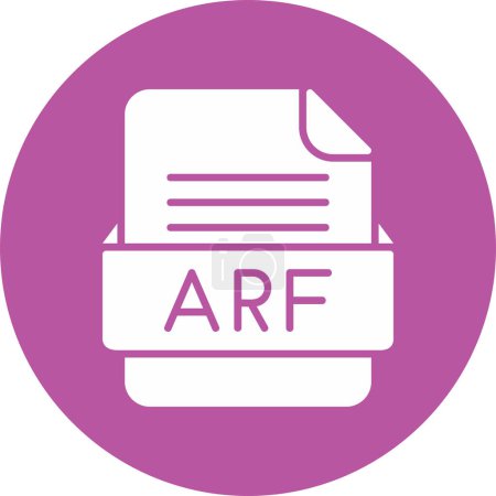 Illustration for File format ARF icon, vector illustration - Royalty Free Image