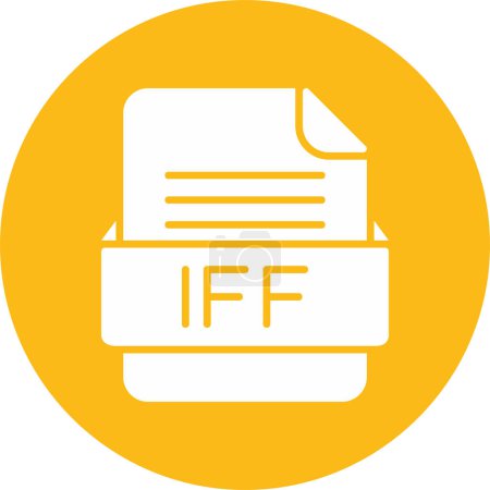 Illustration for File format IFF icon, vector illustration - Royalty Free Image