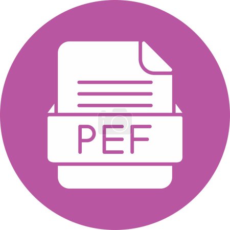 file format PEF icon, vector illustration